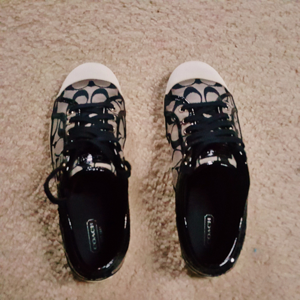 Coach Signature C With Black Sequin Trim - image 2